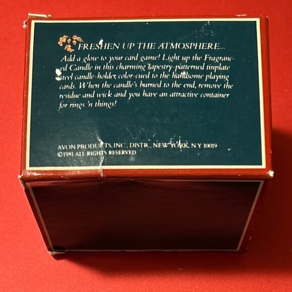 Avon "The Gamesman Gift Set Playing Cards & "Fresh Aroma" Smoker's Candle - Picture 6 of 6